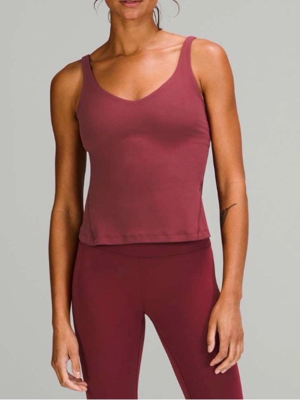 Lululemon Align Waist-Length Tank Top in MULLED WINE
